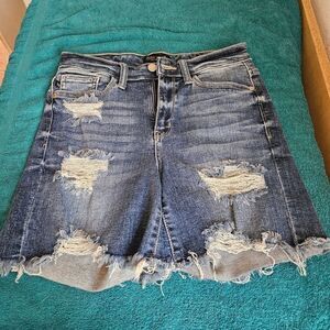 Judy Blue Distressed Denim Short Size Small